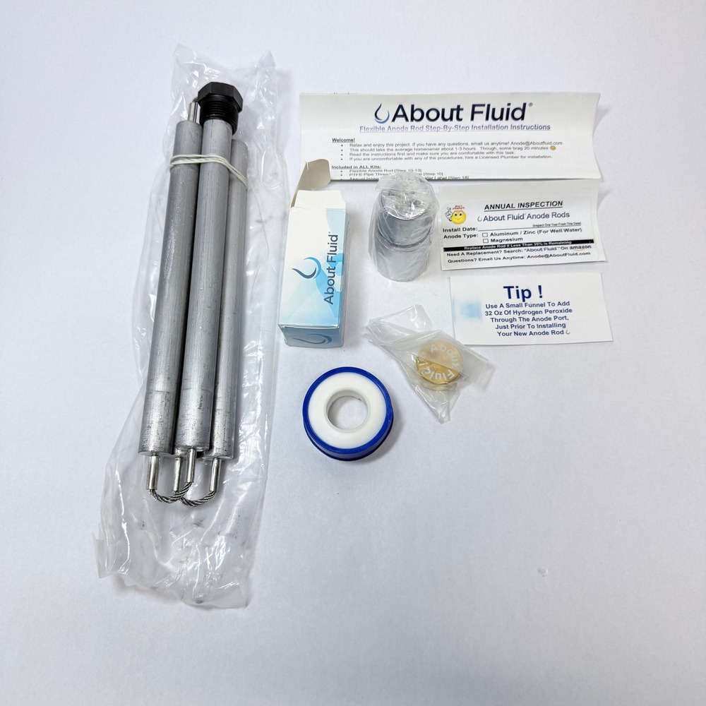 About Fluid Aluminum Zinc Flexible Anode Rod Kit for Water Heaters with Socket